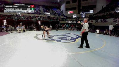 120 lbs Round Of 16 - Hunter Cring, Daniel vs Christian Hickson, South Florence