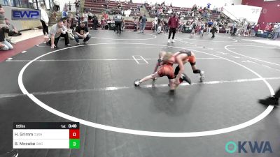 55 lbs Quarterfinal - Henry Grimm, Cushing Tigers vs Brooks Mccabe, Cowboy Wrestling Club