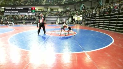 68 lbs Round Of 16 - Charlotte Robbins, Bison Takedown Wrestling Club vs Rhett Johnson, Georgia