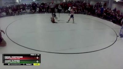 20 lbs Quarterfinal - Hanes Dummer, Norris Wrestling Club vs Diesel Mortimore, Gering Wrestling Club