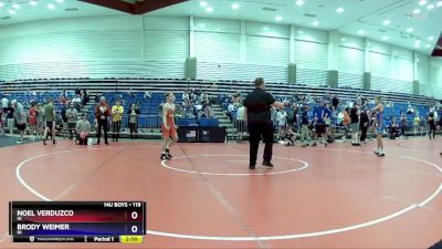 119 lbs Round 2 - Noel Verduzco, IN vs Brody Weimer, IN