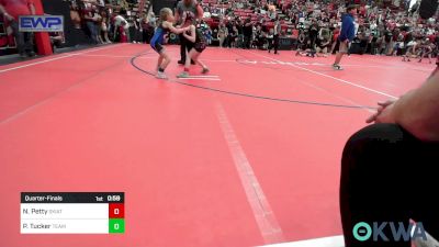 58 lbs Quarterfinal - Nevalee Petty, Skiatook Youth Wrestling vs Paisley Tucker, Team Guthrie Wrestling