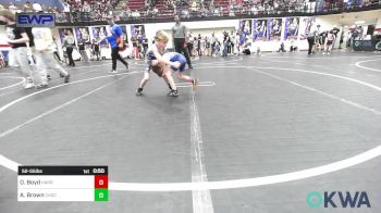 52-55 lbs Rr Rnd 4 - Obadiah Boyd, Harrah Little League Wrestling vs Aj Brown, Choctaw Ironman Youth Wrestling