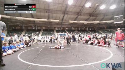 52 lbs Rr Rnd 2 - Eagan Luxton, Raw Wrestling Club vs Silas Boyd, Harrah Little League Wrestling