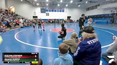 40-41 lbs Round 1 - Acelynn Stephens, Glenrock Wrestling Club vs Reagan Murphy, Casper Wrestling Club