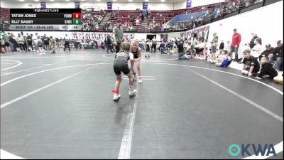 43-46 lbs Quarterfinal - Tatum Jones, Ponca City Wildcat Wrestling vs Elly Bagby, D3 Wrestling Cluib
