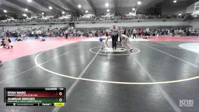 120 lbs Quarterfinal - Gabrian Bridges, Marshfield Youth Wrestling-AA  vs Ryan Ward, Bronco Wrestling Club-AAA