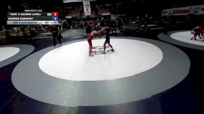 65 kg 3rd Place Match - Gary A Galindo Lovell, South San Francisco Gator WC vs Suhrab Sarwary