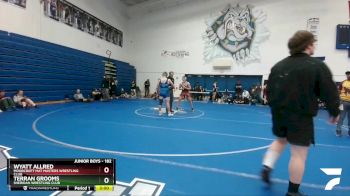 182 lbs Quarterfinal - Wyatt Allred, Moorcroft Mat Masters Wrestling Club vs Terran Grooms, Sheridan Wrestling Club