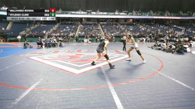 6A - 107 lbs 1st Place Match - Ryleigh Cline, Swansboro High School vs Millyanes Rivera, Robert B. Glenn High School