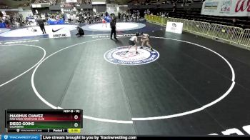 92 lbs 7th Place Match - Diego Goins, California vs Maximus Chavez, Mad Dawg Wrestling Club