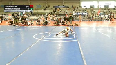 52 lbs 5th Place - Lukas Gregula, Quest School Of Wrestling ES - EL vs Adriel Rasmussen, Ohio Gold - EL