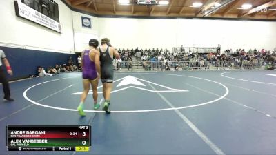 141 lbs Quarterfinal - Alek Vanbebber, Cal Poly SLO vs Andre Dargani, San Francisco State