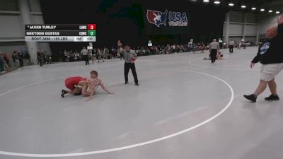 150 lbs Cons. Sub-rd Of 32 - Jaxen Turley, Level Up Wrestling Center vs Greyden Gustas, CRWC