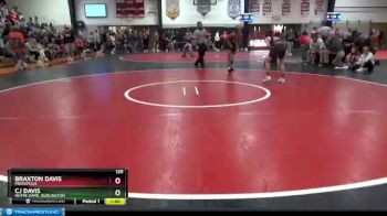 120 lbs Round 3 - CJ Davis, Notre Dame, Burlington vs Braxton Davis, Mediapolis