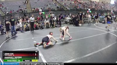 90 lbs Round 5 (6 Team) - Marshall Waters, Kansas Copperheads vs John Cox, Team Rogue