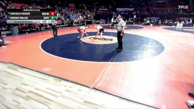 1A 132 lbs Quarterfinal - Lincoln Hoger, West Chicago (Wheaton Academy) vs Josiah Willis, Chicago (C. Hope Academy)