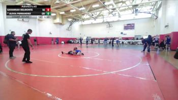 125 lbs Champ. Round 1 - Alivia Fernandez, Canyon View vs Savannah Belmonte, Vista