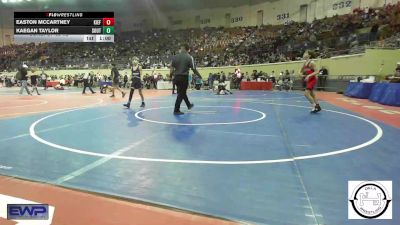 88 lbs Consi Of 32 #2 - Easton McCartney, Kiefer vs Kaegan Taylor, Southmoore SaberCats Wrestling