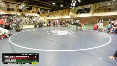 82 lbs Quarterfinal - Braxton Schwarzenbach, Mantanona TC vs Lucas Rubio, 951 Wrestling Club