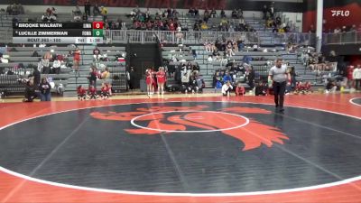 100 lbs 2nd Place Match - Brooke Walrath, Linn-Mar vs Lucille Zimmerman, Fort Madison