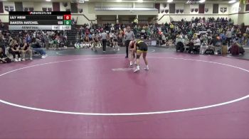 JV-18 lbs Semifinal - Dakota Hatchel, Vinton-Shellsburg vs Lily Heim, West Delaware