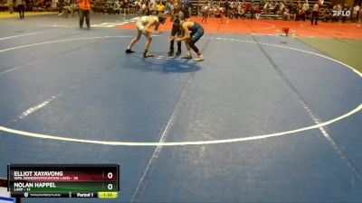 130 lbs Quarterfinal - Elliot Xayavong, WML (Windom/Mountain Lake) vs Nolan Happel, LARP