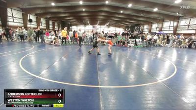 91 lbs Quarterfinal - Weston Walton, Wasatch Wrestling Club vs Anderson Lofthouse, Top Of Utah