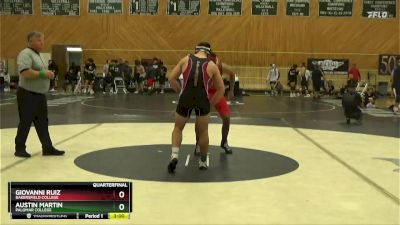 157 lbs Quarterfinal - Austin Martin, Palomar College vs Giovanni Ruiz, Bakersfield College