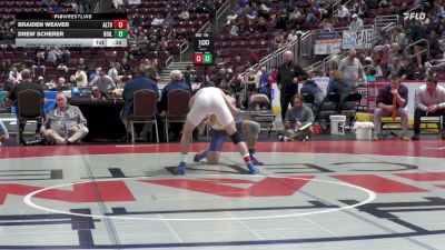 133 lbs 5th Place - Braiden Weaver, Altoona vs Drew Scherer, Boiling Springs