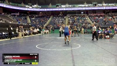 3A 285 lbs Champ. Round 1 - Landon Michael, Franklinton vs Christopher Riley, Eastern Guilford