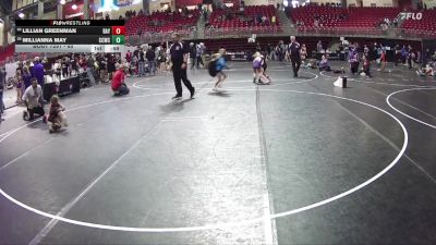 65 lbs Cons. Semi - Millianna May, Chase County Wrestling Club vs Lillian Greenman, Ogallala Youth Wrestling Club