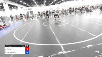 144 lbs Quarterfinal - Jaxson Young, No Team vs Deegan Hernandez, MLK Wolves