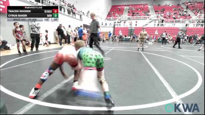 76 lbs Quarterfinal - Tracen Rhoden, Del City Little League Wrestling vs Cyrus Baker, Harrah Little League Wrestling