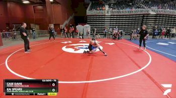 78 lbs Semifinal - Kai Spears, Team Braves Wrestling Club vs Case Davis, Powell Wrestling Club