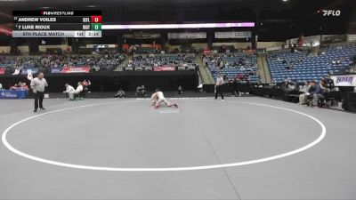 133 lbs 5th Place Match - Andrew Voiles, Southeastern vs 7 Luke Rioux, Indiana Tech