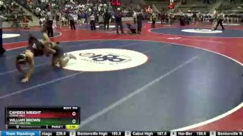 4A 160 lbs Semifinal - Camden Wright, Gentry High vs William Brown, Shiloh Christian