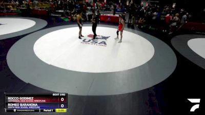 144 lbs Champ. Round 2 - Rocco Godinez, Centennial High School Wrestling vs Romeo Barahona, South High School Wrestling