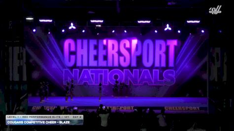 Cougars Competitive Cheer - Blaze [2026 L1 - Rec Performance Elite - 12Y Day 2] 2026 CHEERSPORT National All Star Cheerleading Championship