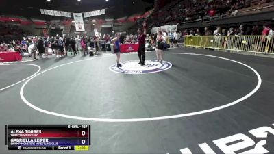 127 lbs Quarterfinal - Alexa Torres, Trifecta Wrestling vs Gabriella Leiper, Swamp Monsters Wrestling Club