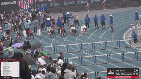 2026 AAU Junior Olympic Games - Youth Girls' 100m Hurdles, Finals 1 - Age 14