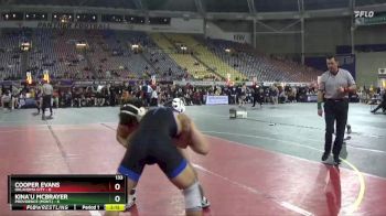 133 lbs Quarters & 1st Wb (16 Team) - Kina`u McBrayer, Providence (Mont.) vs Cooper Evans, Oklahoma City