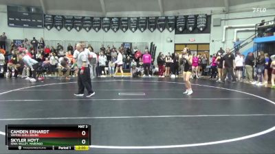 130 lbs Cons. Semi - Camden Erhardt, Vinton-Shellsburg vs Skyler Hoyt, Iowa Valley, Marengo