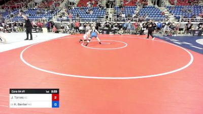 120 lbs Cons 64 #1 - Justin J Torres, AZ vs Hank Benter, MO