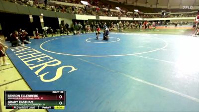 Rookie K-2 44 Quarterfinal - Grady Eastham, Poquoson Athletic Association vs Benson Ellenberg, Williamsburg Wrestling Club