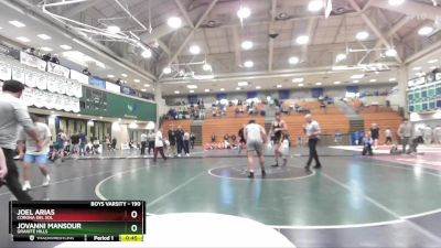 190 lbs Cons. Semi - Joel Arias, Corona Del Sol vs Jovanni Mansour, Granite Hills