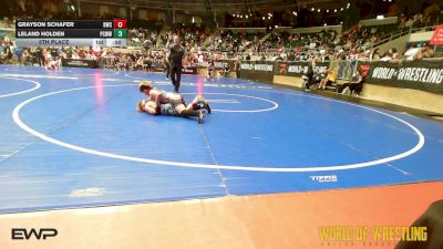 5th Place - Grayson Schafer, Bartlesville Wrestling Club vs Leland Holden, Ponca City Wildcat Wrestling