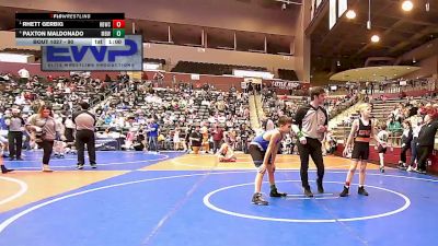 90 lbs Semifinal - Rhett Gerbig, Honey Badger Wrestling Club vs Paxton Maldonado, Mighty Bluebirds Wrestling