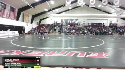 133 lbs Cons. Semi - Shmuel Tabak, Lyon College vs John Raymundo, University Of The Ozarks