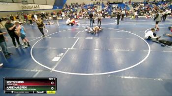 100 lbs Cons. Round 3 - Kade Halgren, Iron County Wrestling Academy vs Kelton King, Top Of Utah